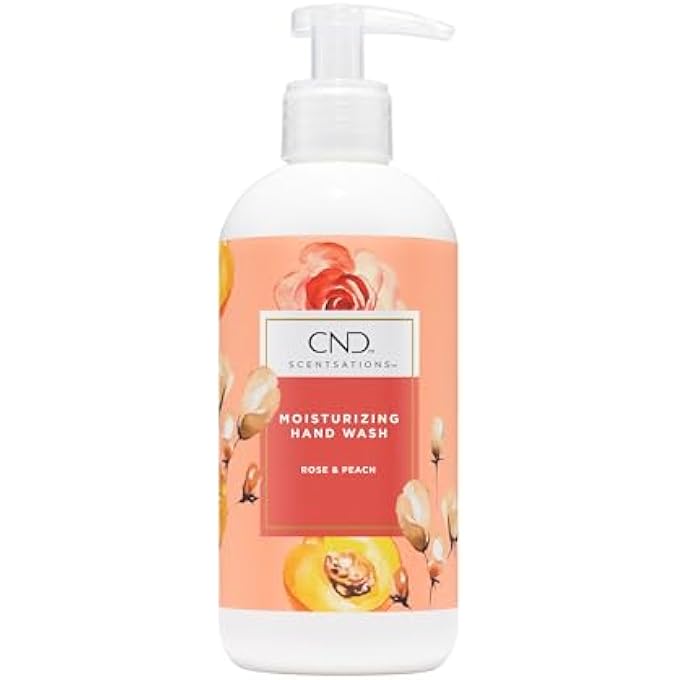 CND SCENTSATIONS LIQUID HAND WASH, VEGAN MOISTURIZING DEEP CLEANSER, FORMULATED WITH GLYCERIN & JOJOBA OIL, PH BALANCED SKIN PROTECTION, ROSE & PEACH, 13.2 FL. OZ - Image 1
